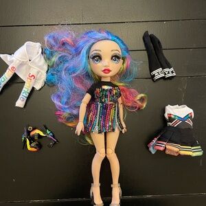 Rainbow high Amaya Raine doll with accessories as shown